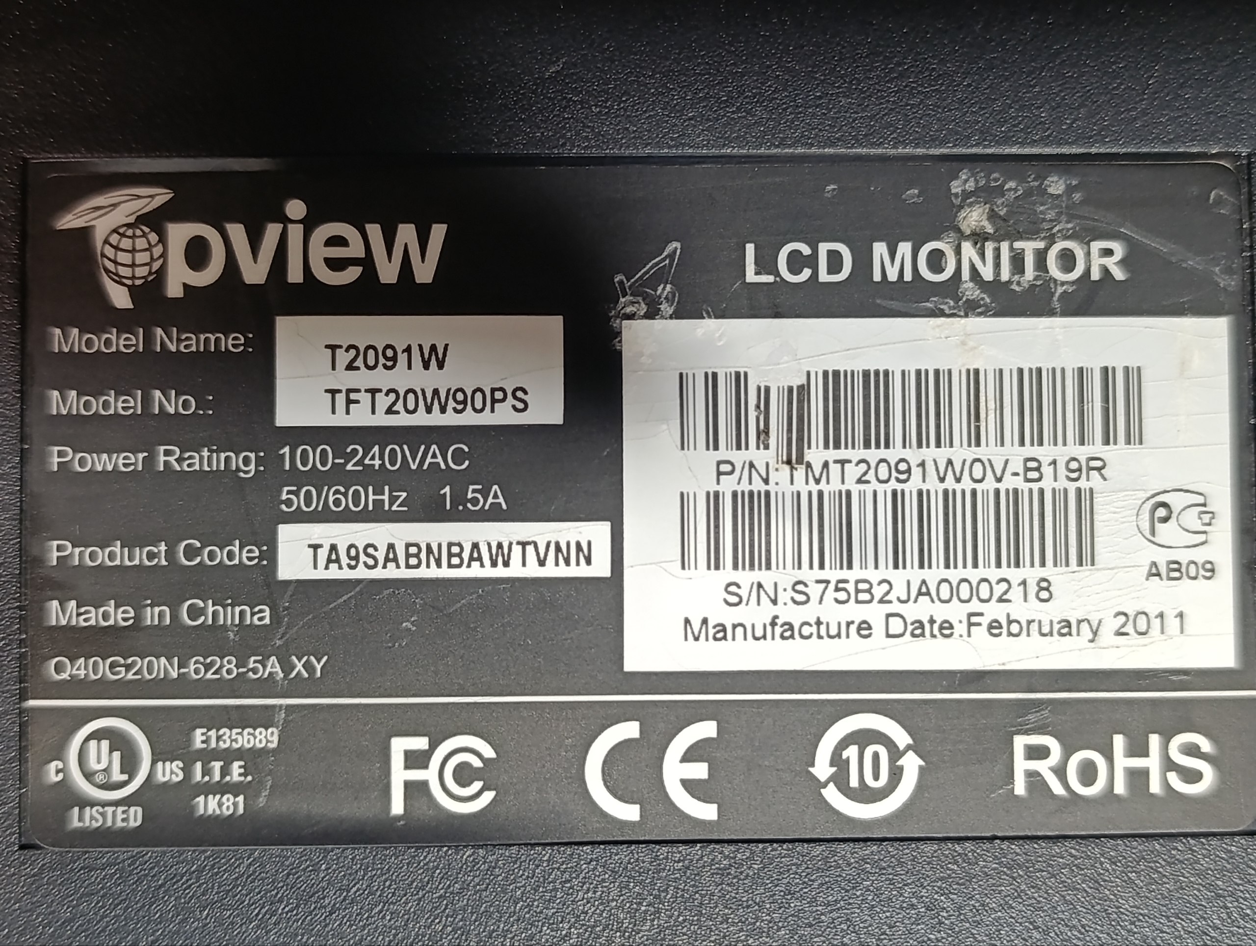 Topview T2091W